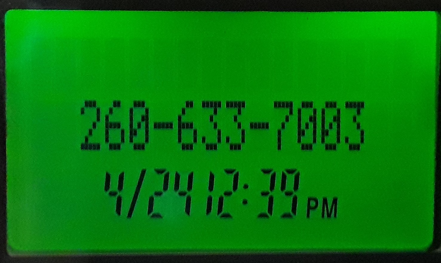 caller id of uncivilized people, 260-633-7003